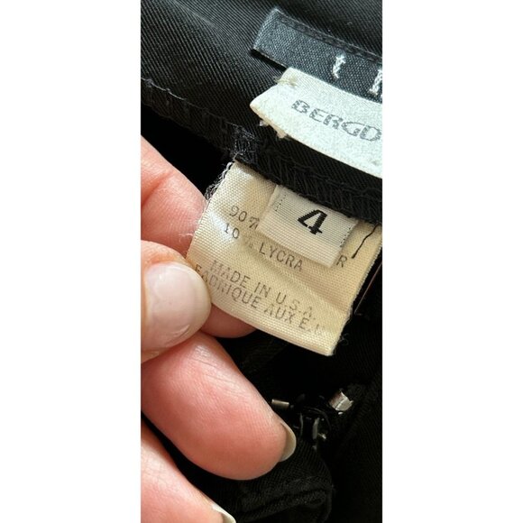 THEORY For Bergdorf Goodman Black Pants Strait Cut Front Pockets Size 4 - Picture 8 of 8